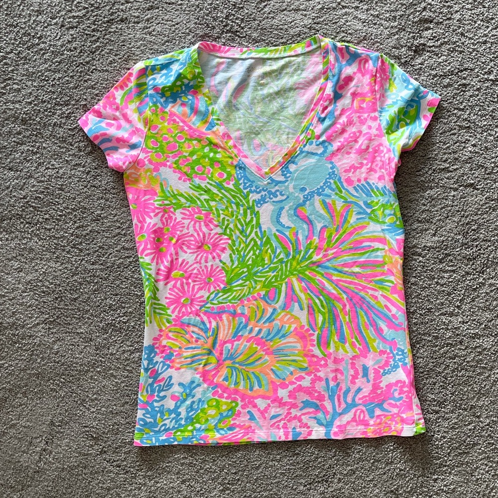 Lilly Pulitzer Lovers Coral Tee